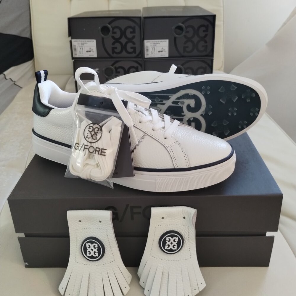 NEW Women Size 11 (Men 9.5) G/Fore Kiltie Disruptor Golf White Leather Shoes